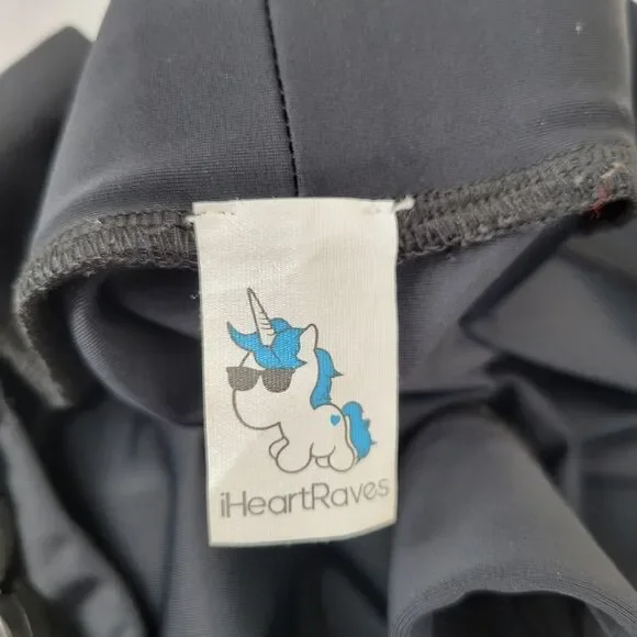 iHeartRaves Turn Up The Lights Black High-Waisted Reflective Rave Bottoms - Picture 6 of 9